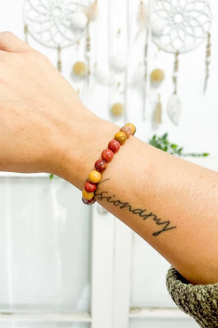 Mookaite 8mm Bead Bracelet