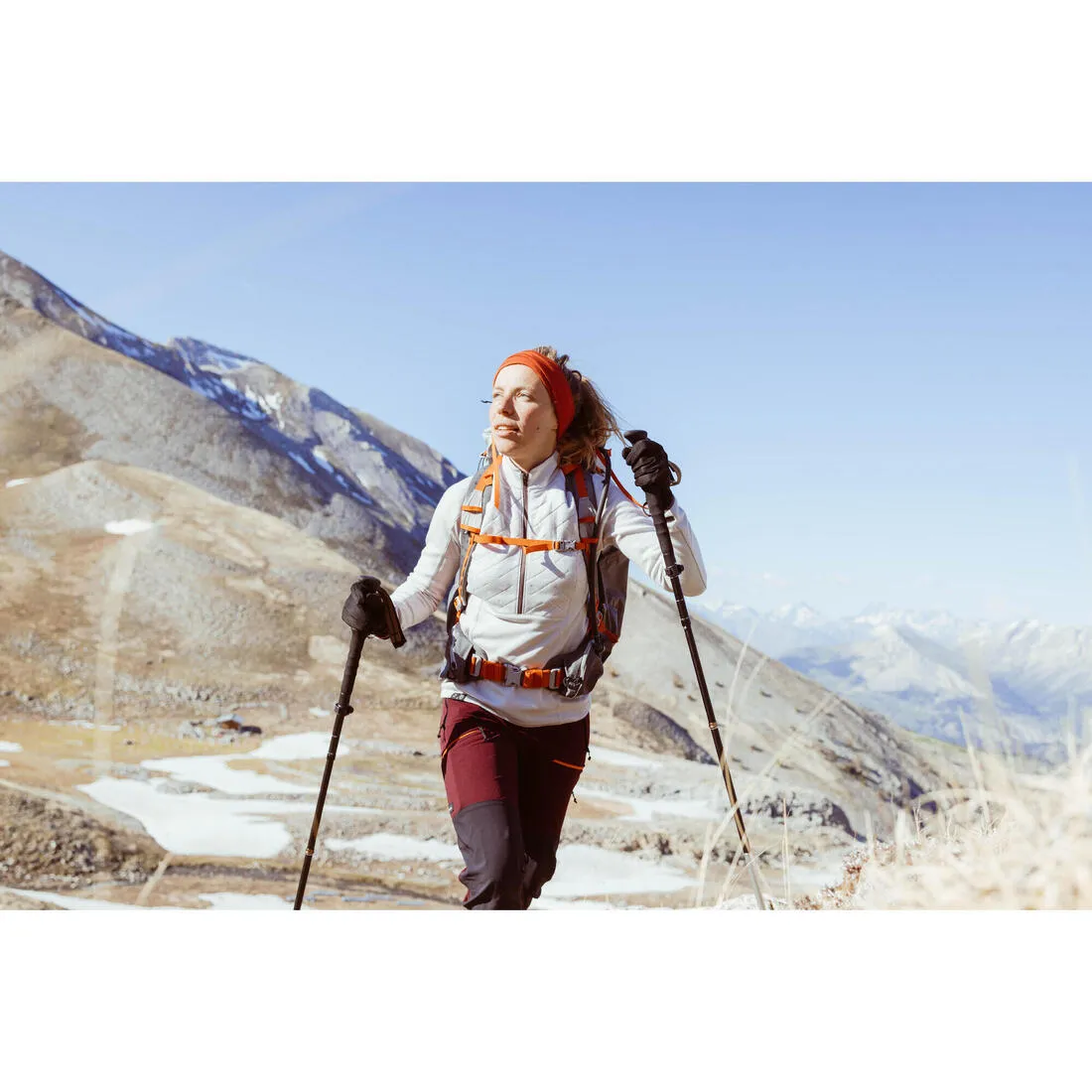 Mountain trekking tactile stretch gloves - MT500 - black