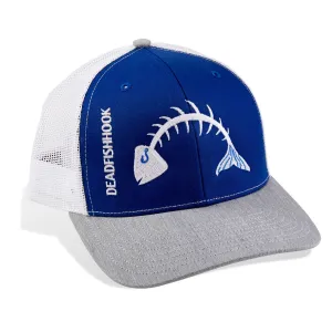 Navy Blue Fish Bone Trucker Hat
