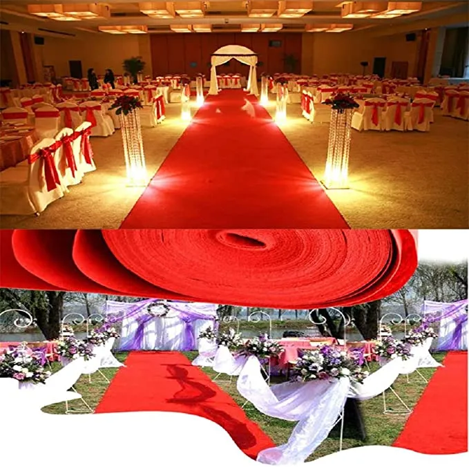 New Red Carpet Event Runner, 3.3ft x 33ft Hollywood Birthday Party Decorations Red Carpet Event Runner for Indoor Or Outdoor Use by RZMY! Retails $309 