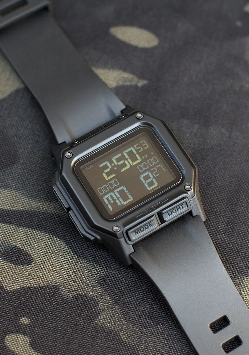 NIXON 46MM REGULUS WATCH All Black A1180-001