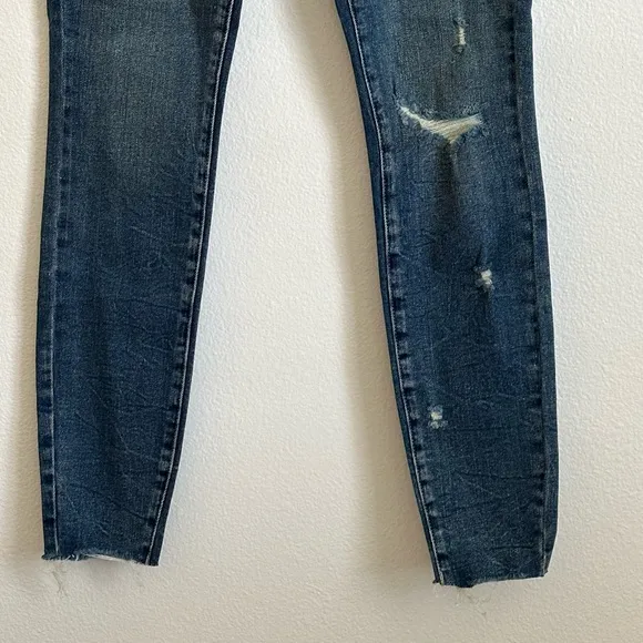 NWT Blank NYC Blue Mid-Rise Skinny Organic Cotton Blend Denim Jeans Size 28