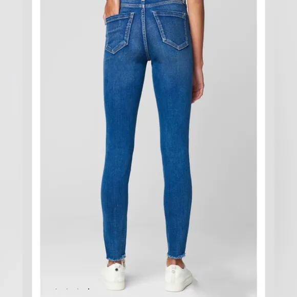 NWT Blank NYC Blue Mid-Rise Skinny Organic Cotton Blend Denim Jeans Size 28