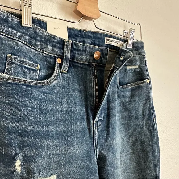 NWT Blank NYC Blue Mid-Rise Skinny Organic Cotton Blend Denim Jeans Size 28