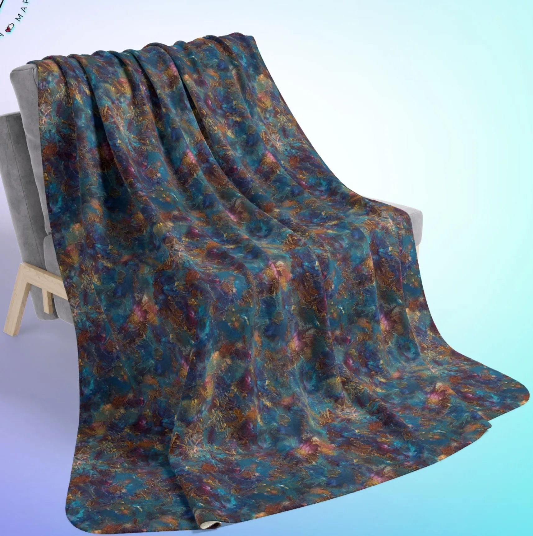 Oceanic Fleece and Sherpa Blanket