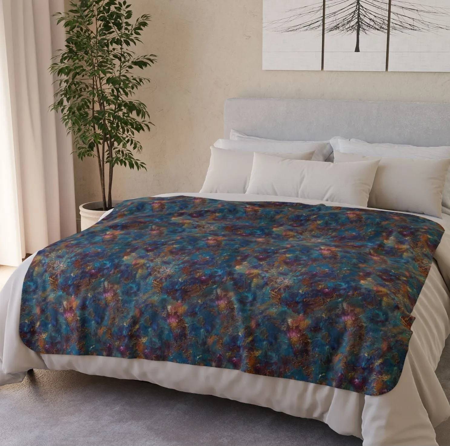 Oceanic Fleece and Sherpa Blanket