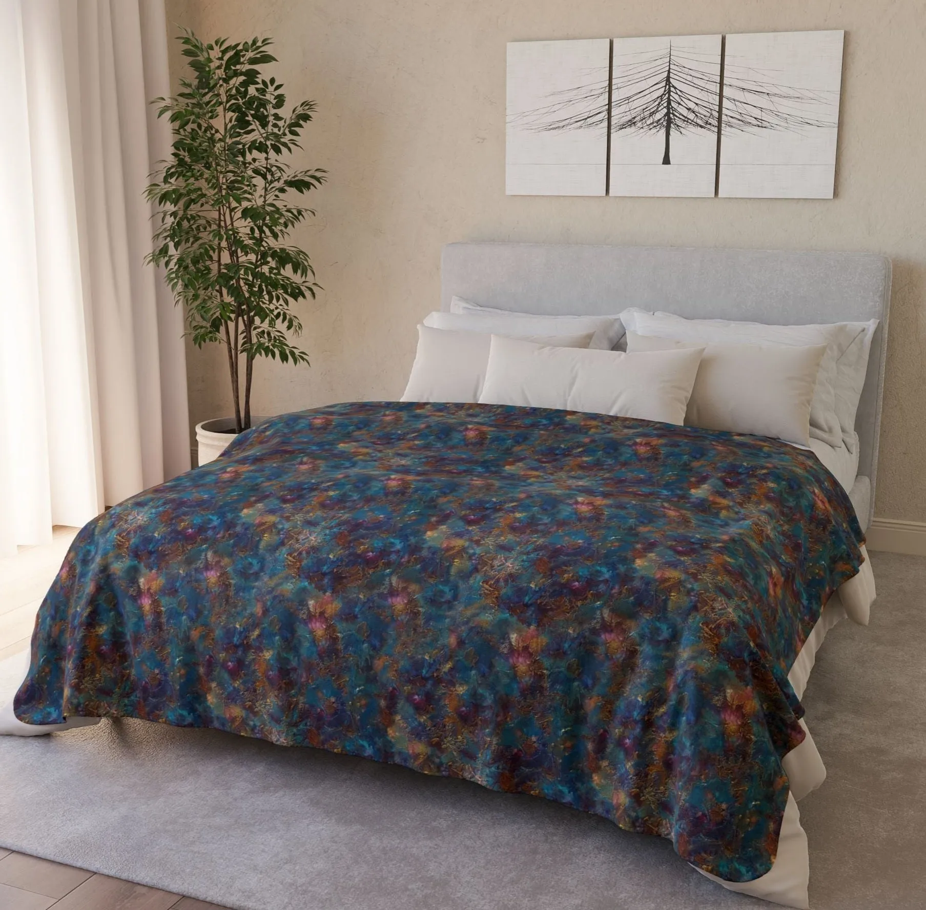 Oceanic Fleece and Sherpa Blanket