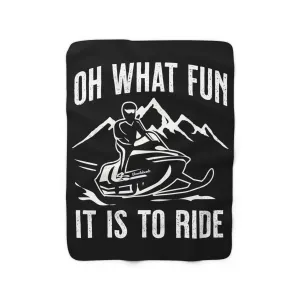 Oh What Fun It Is To Run Sherpa Fleece Blanket