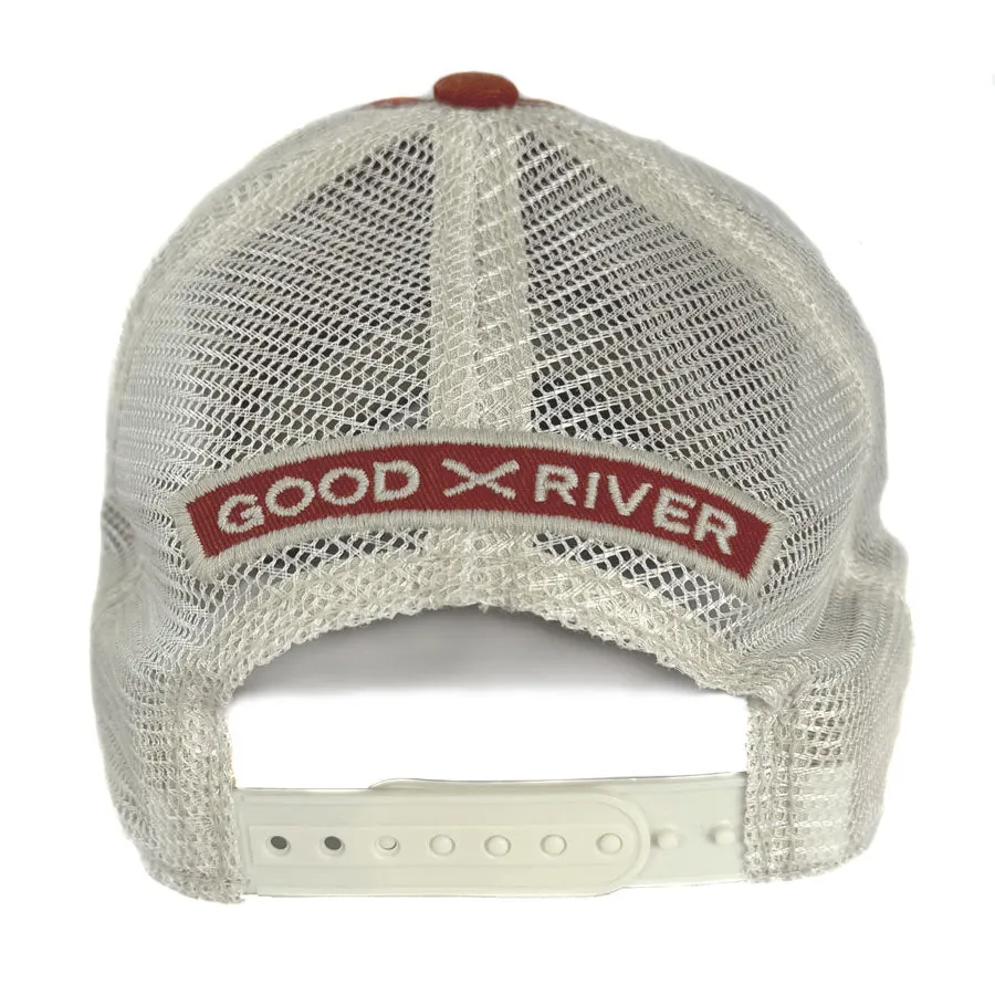 Ohio Fish Washed Trucker Hat - Rust