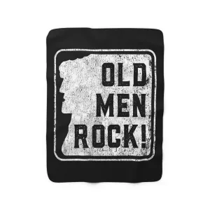 Old Men Rock Sherpa Fleece Blanket