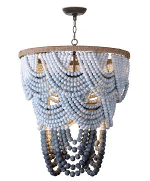 Ombre Wood Bead Chandelier