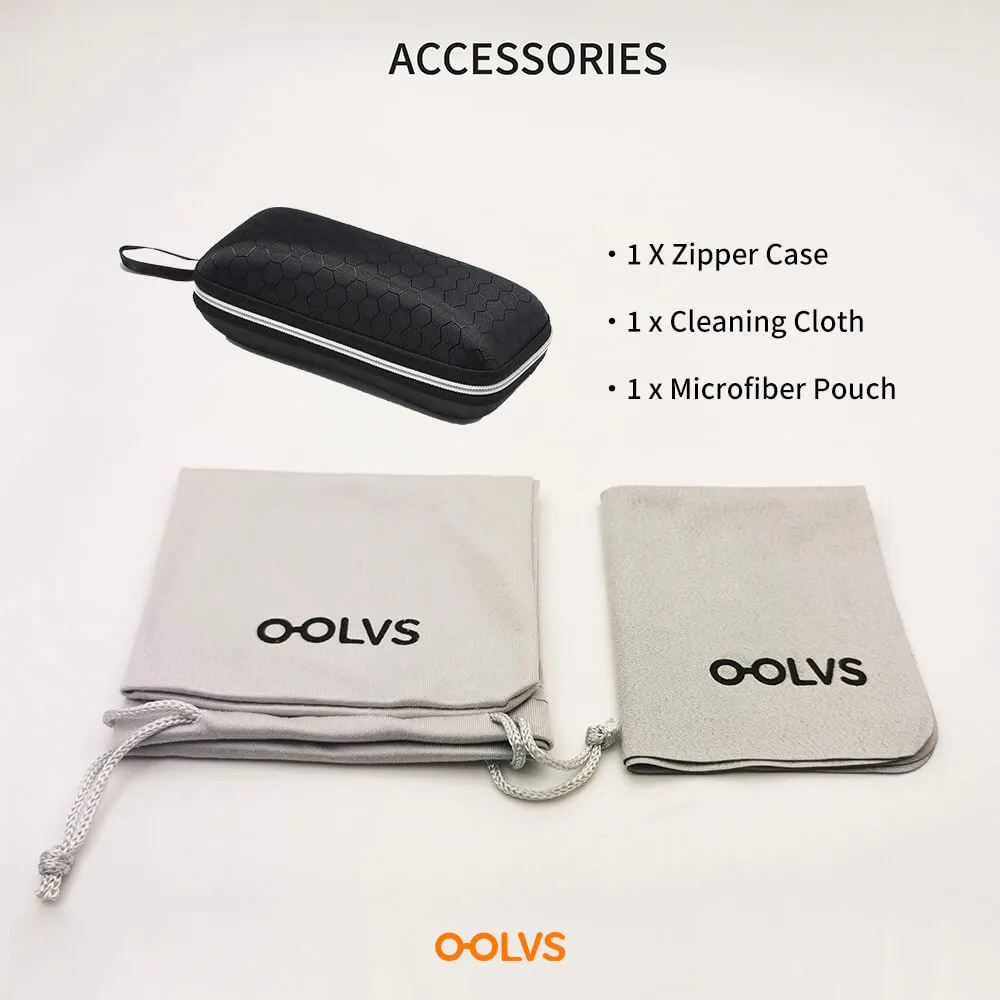 OOLVS Men's Fashion Lightweight Polarized Sunglasses Classic Retro Oval Glasses UV400 Lenses OS-M022