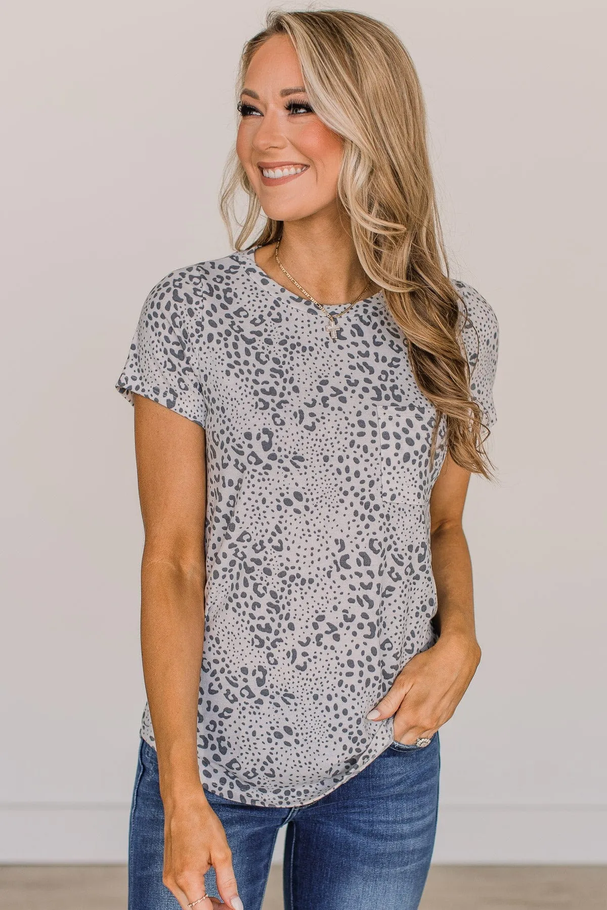 Our Next Adventure Animal Print Top- Ivory