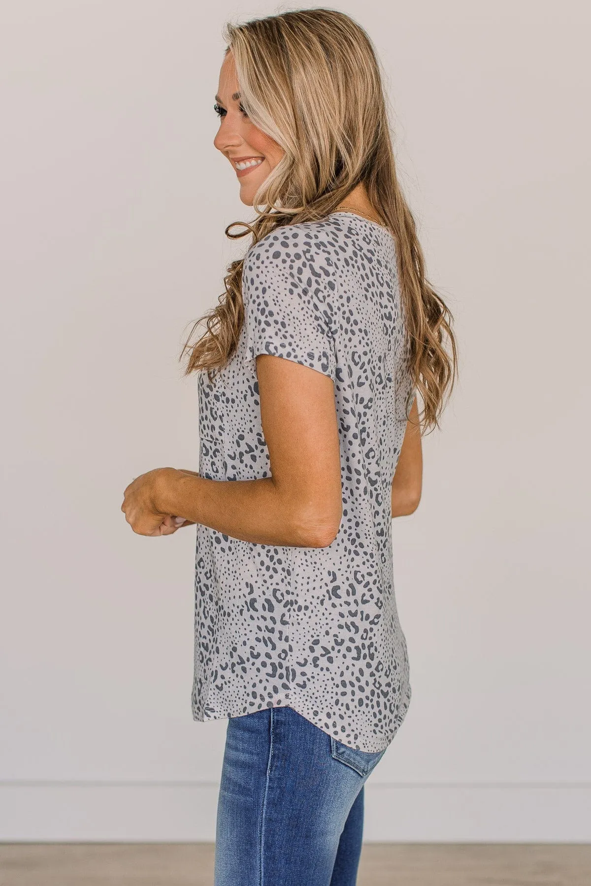 Our Next Adventure Animal Print Top- Ivory