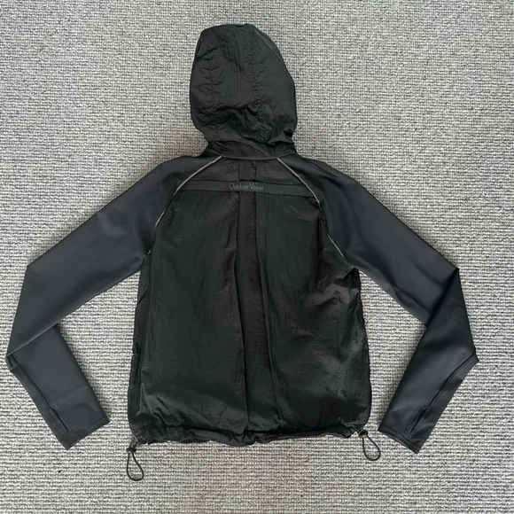 Outdoor Voices Frostknit Hoodie Half Zip Pullover Semi Crop Black Small