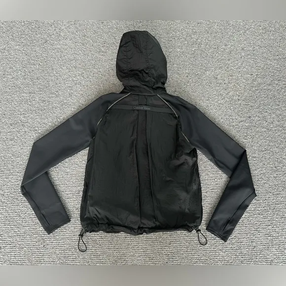 Outdoor Voices Frostknit Hoodie Half Zip Pullover Semi Crop Black Small