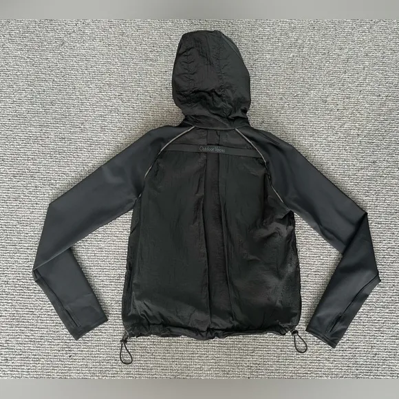 Outdoor Voices Frostknit Hoodie Half Zip Pullover Semi Crop Black Small