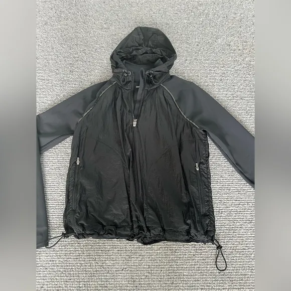Outdoor Voices Frostknit Hoodie Half Zip Pullover Semi Crop Black Small