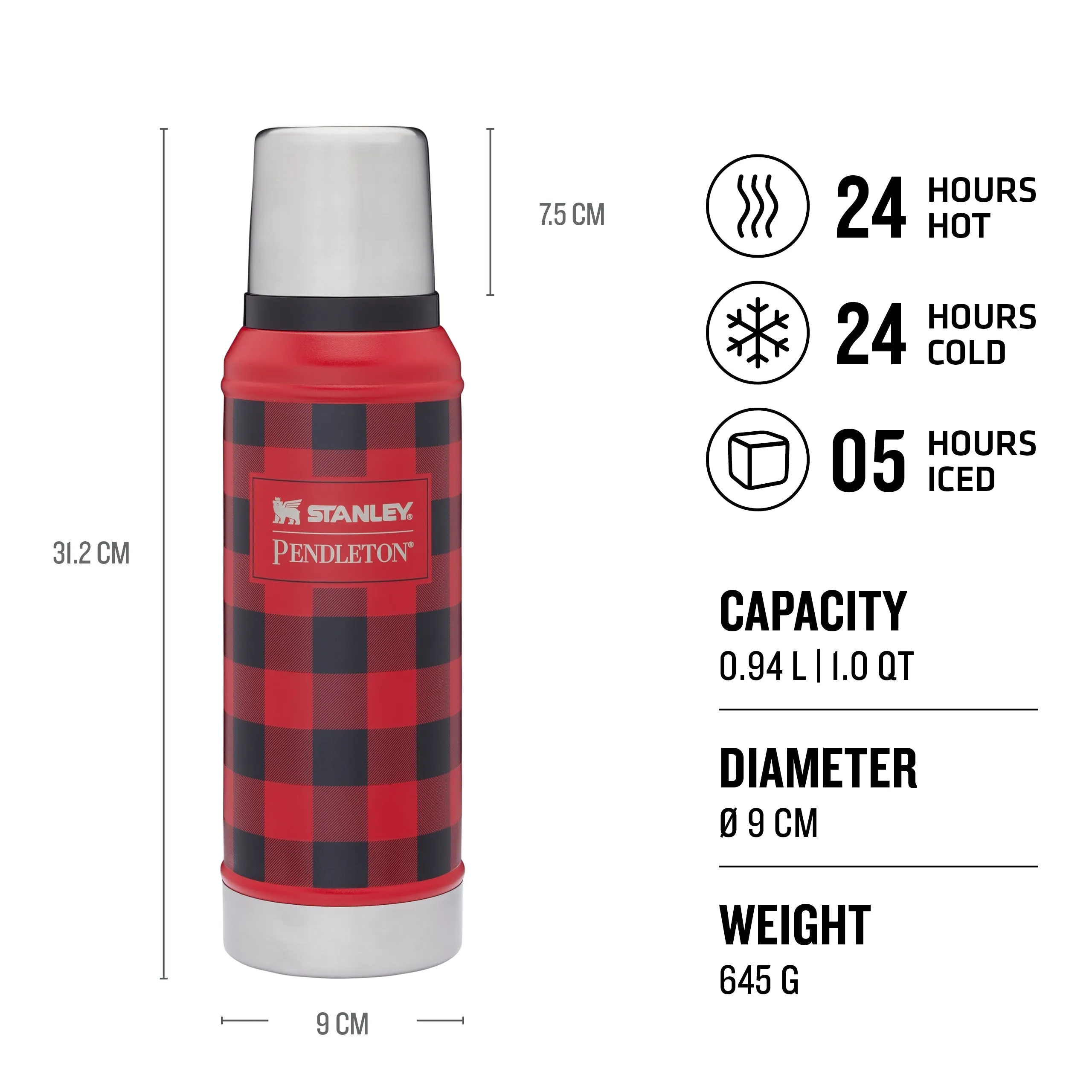 Pendleton Rob Roy Buffalo Check Classic Bottle | 0.94L