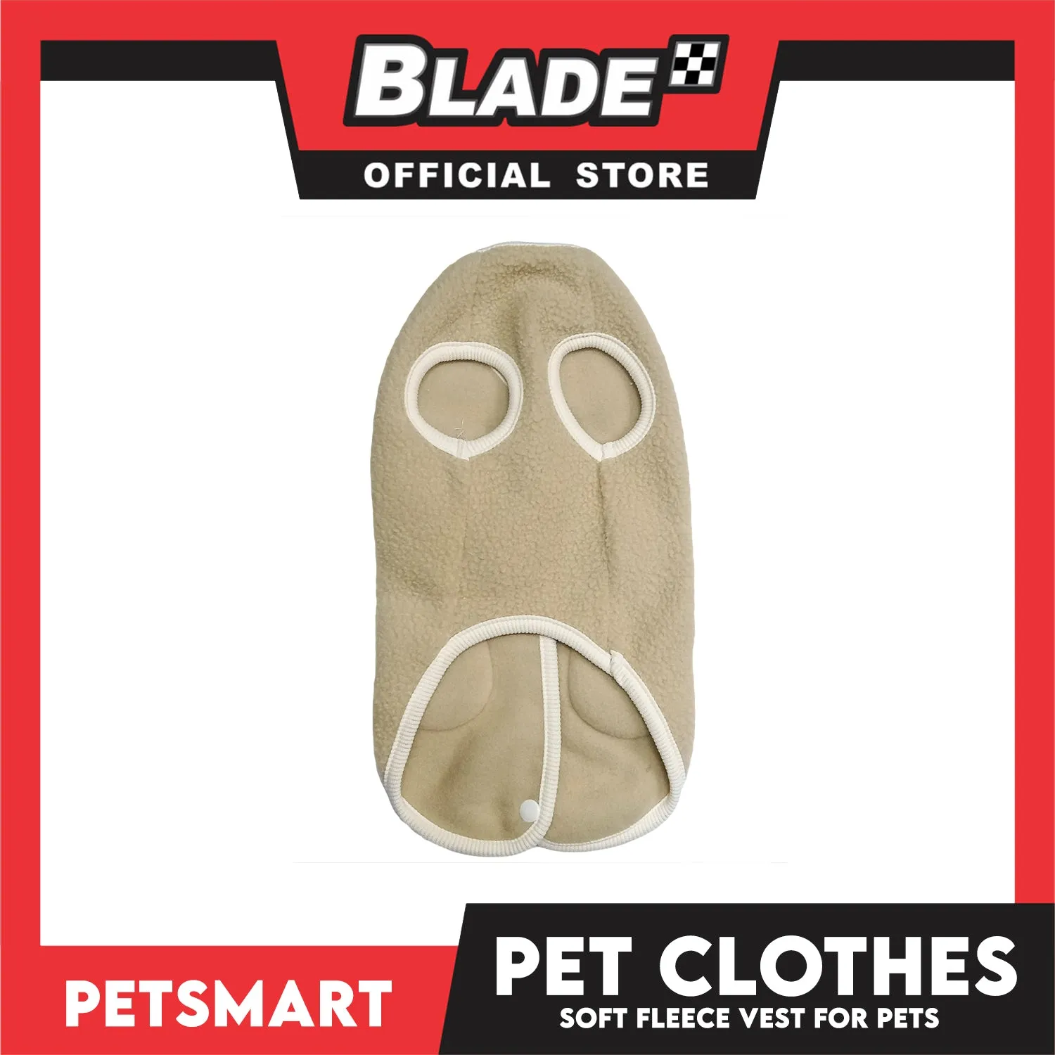 Pet Clothes Bunny Soft Fleece Vest Sando Shirt Brown (Large) for Cats and Dogs