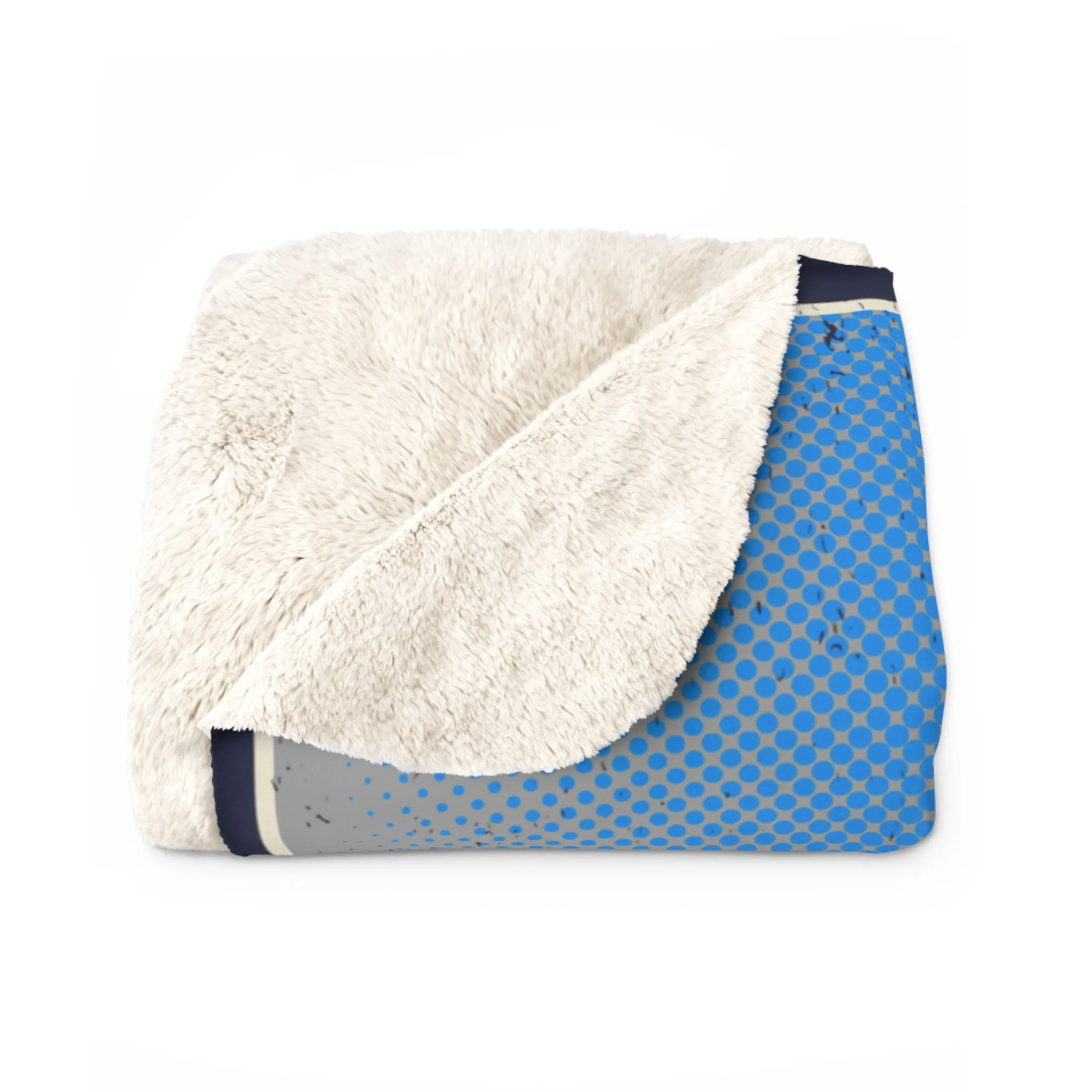 Portland Maine Skyline Sherpa Fleece Blanket