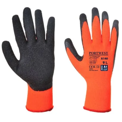 Portwest Builders Thermal Grip Glove Gripper Glove - Latex-A140