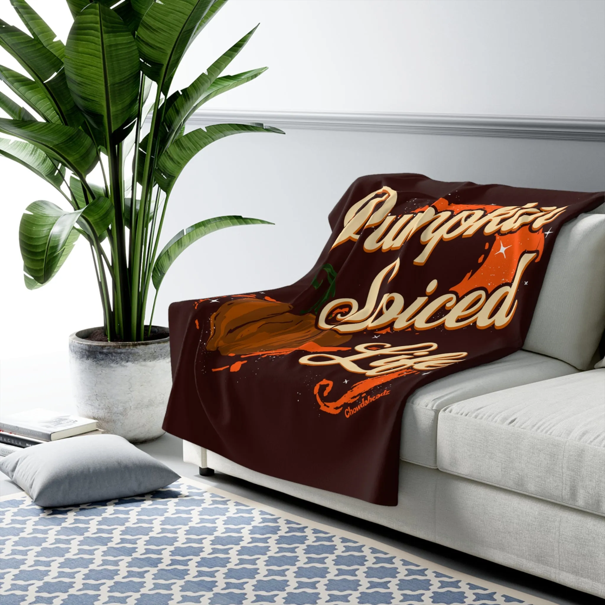 Pumpkin Spiced Life Sherpa Fleece Blanket