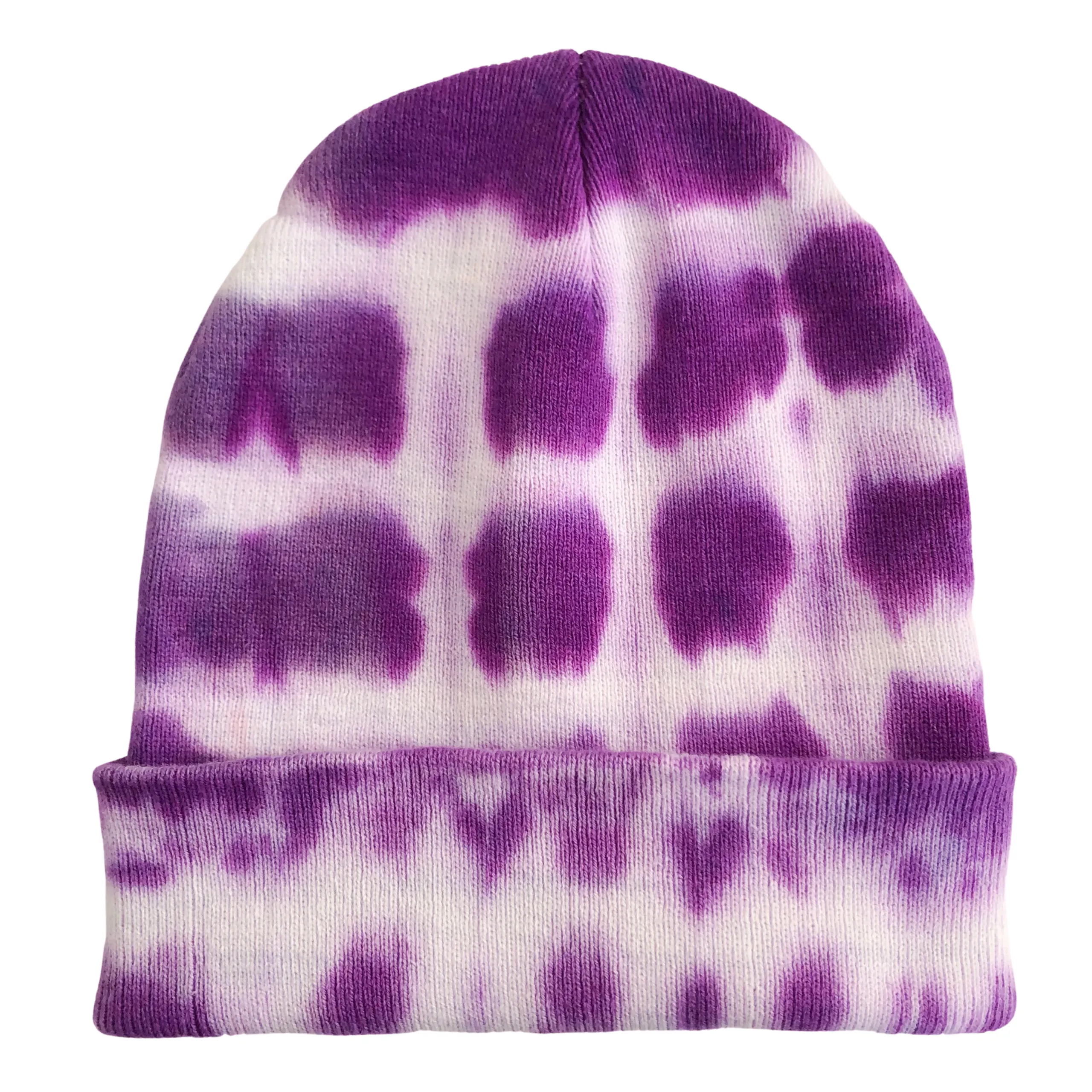 Purple Tie Dye Beanie Hat, Men, Women, Teen