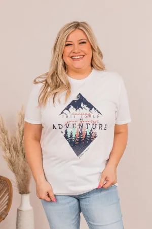 "Greatest Adventure" Graphic Tee- Off White