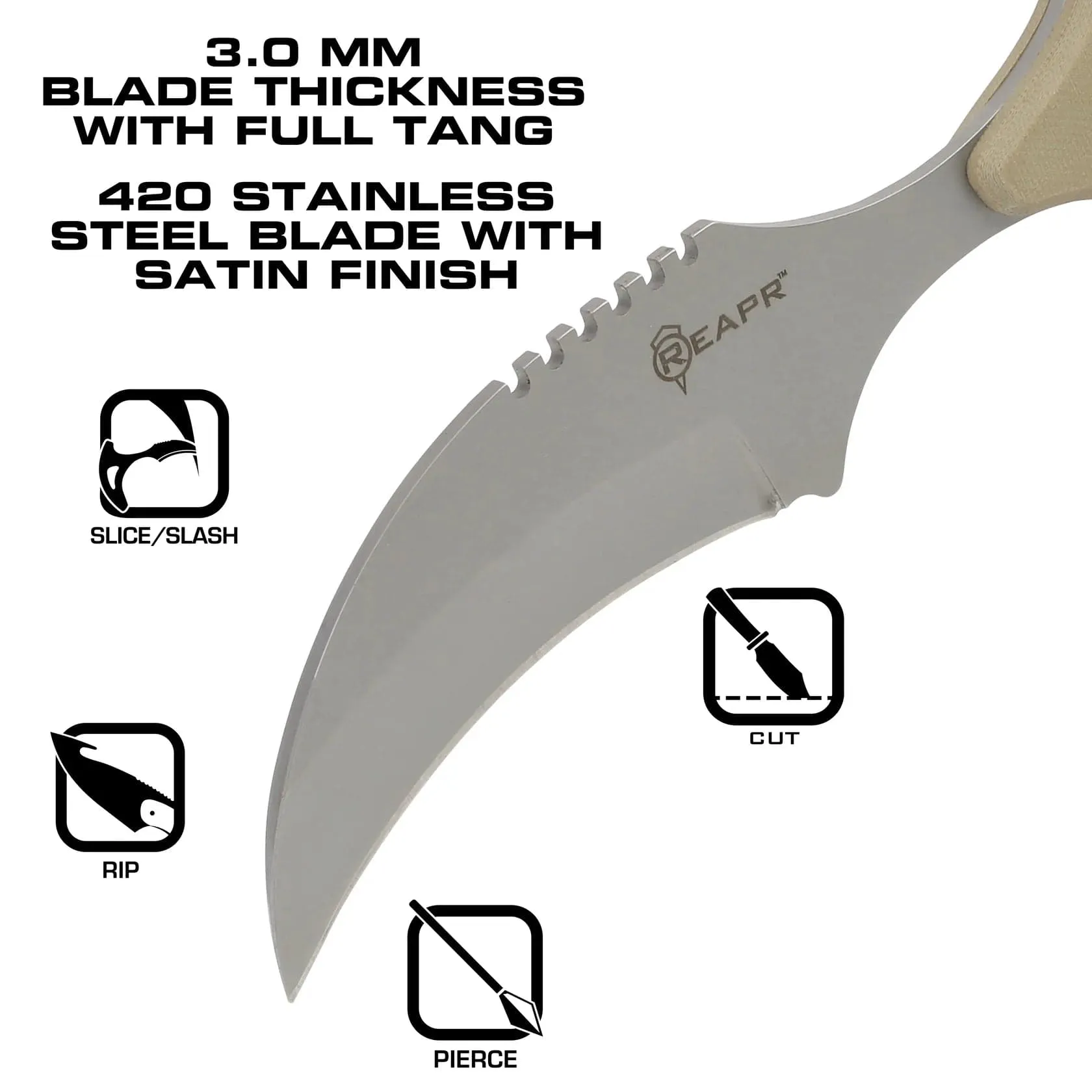 REAPR 11041 EDC Self Defence Tac Talon Survival Tool,Knife
