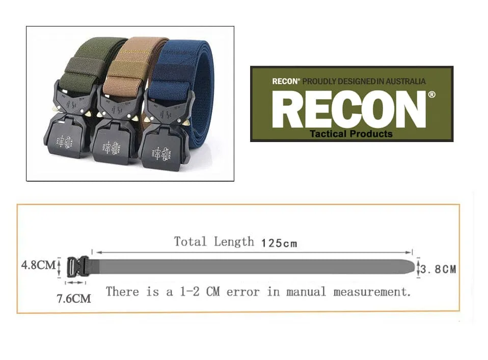 Recon GS2 M21 Tactical Stretch Belt with QR Buckle one size fits all