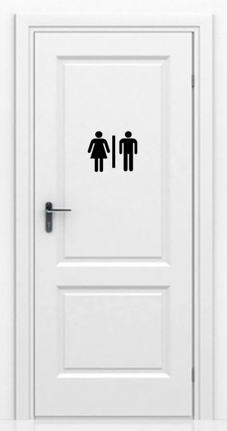 Restroom Sign Vinyl Adhesive Decal
