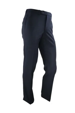Riviera Traveler Flat Front Dress Pants Textured Navy