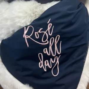 Rosè All Day White Faux Fur Long Lap Blanket- Waterproof