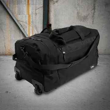 Rugged X Wheeled Blacked out Gear Monster Go Bag 103L