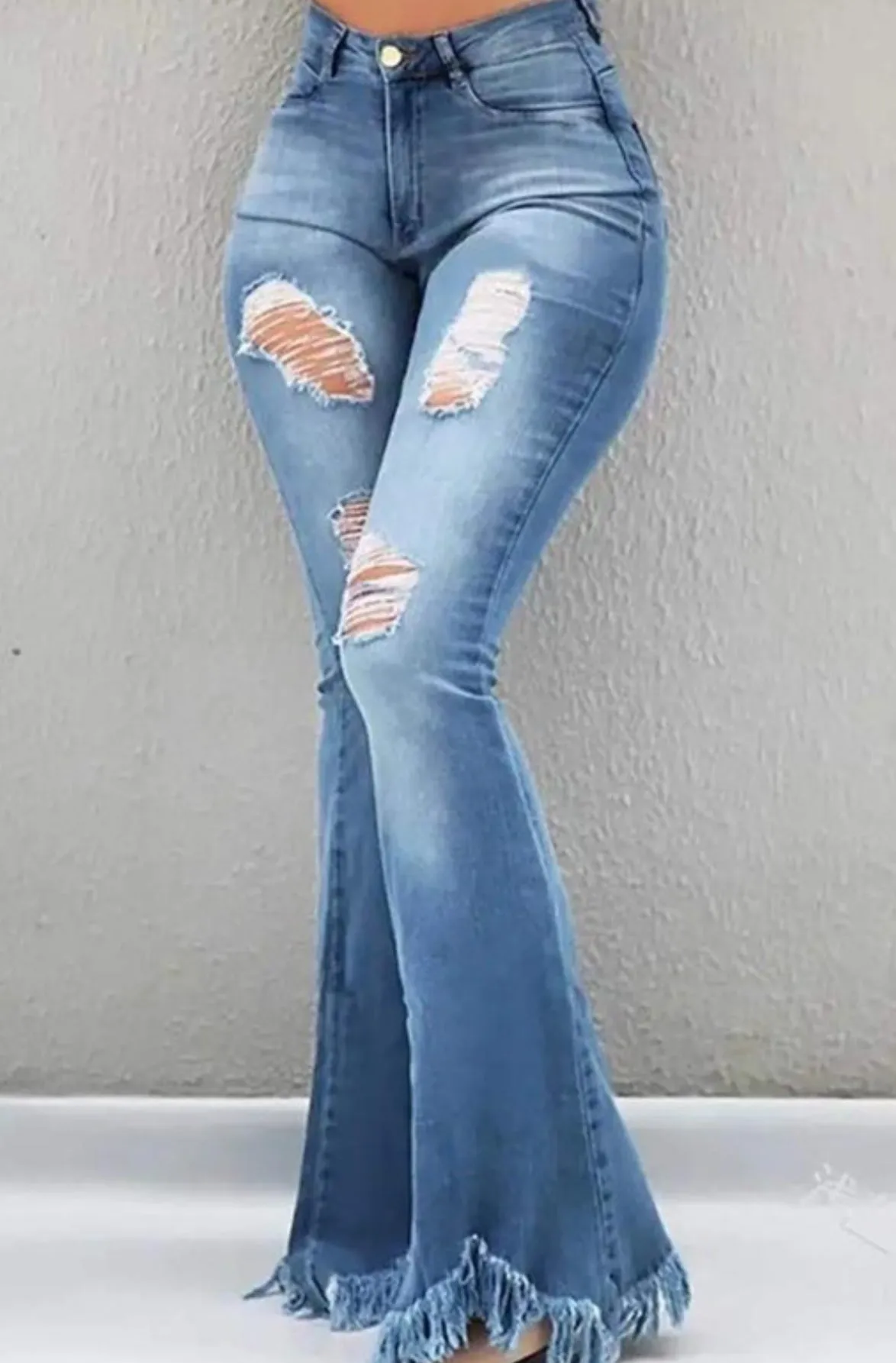 “Sassy” Denim Bellbottom Pants