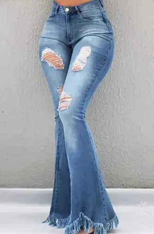 “Sassy” Denim Bellbottom Pants