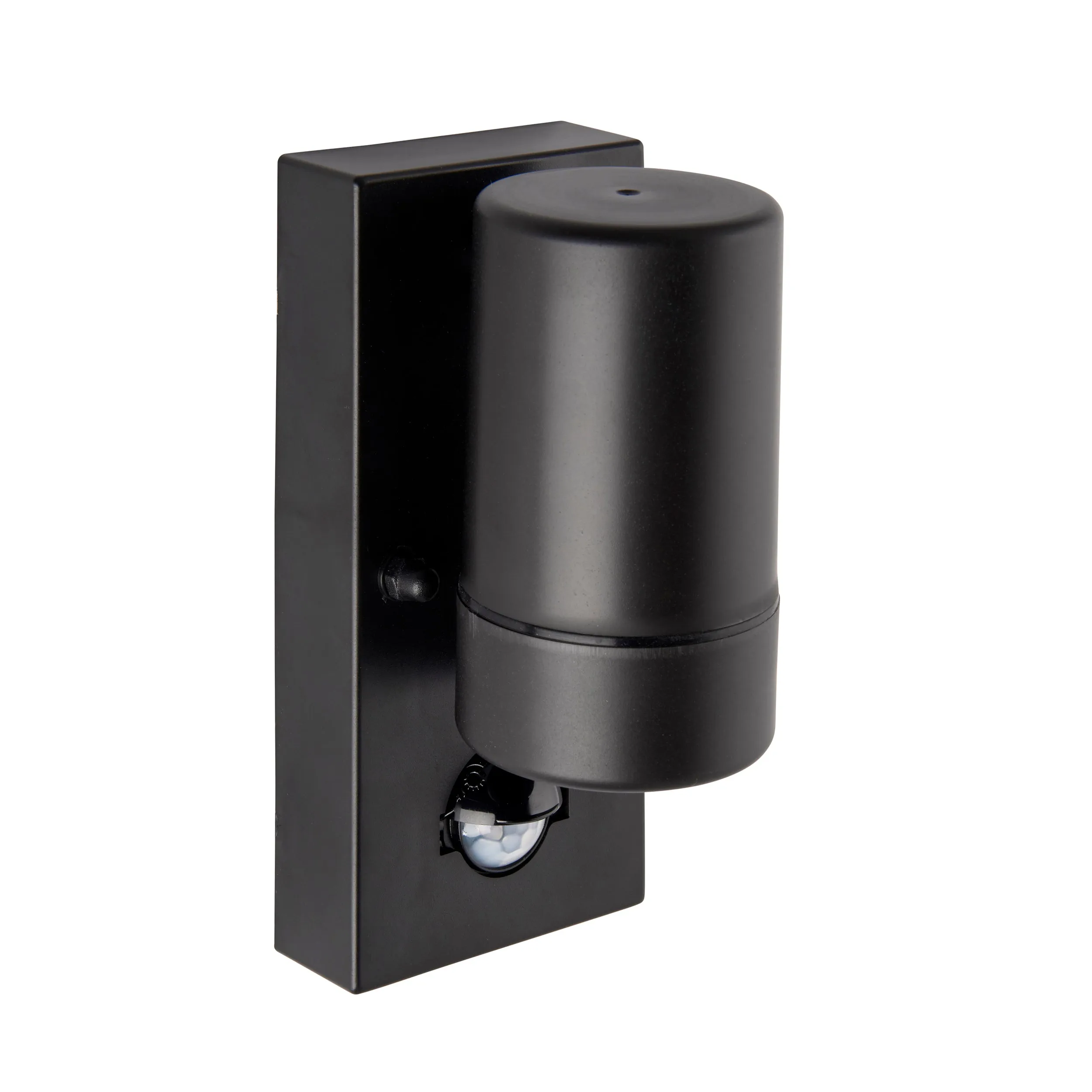 Saxby 81010 Icarus PIR 1lt wall IP44 7W Black polypropylene & clear pc 7W LED GU10 (Required)