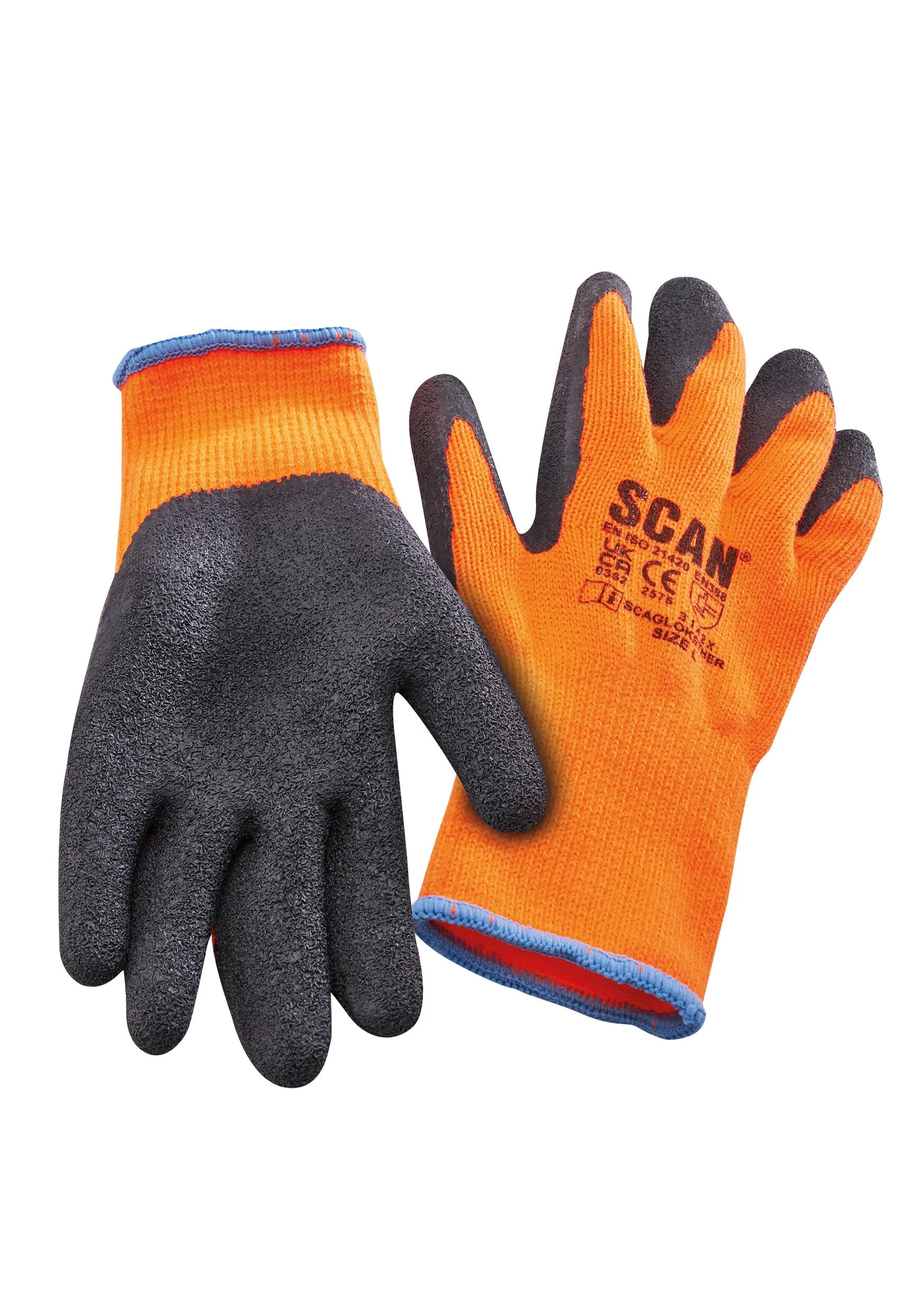 Scan Dipped Thermal Latex Gloves (3 Pairs)
