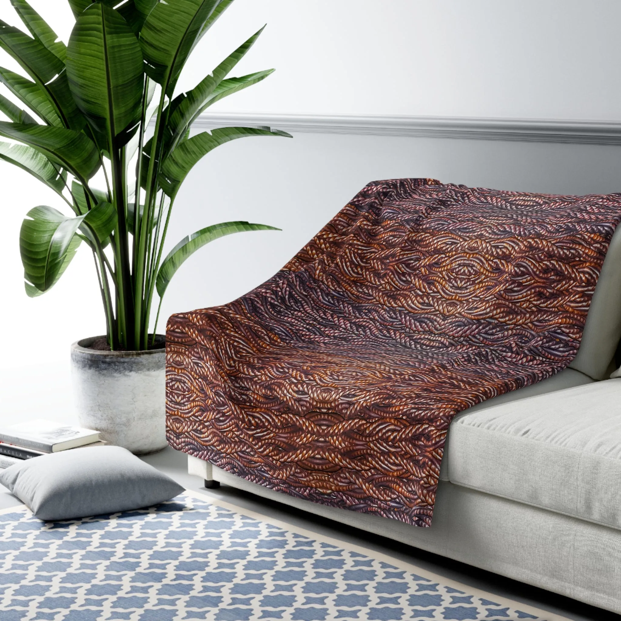 Sherpa Fleece Blanket (Grail Hearth Core Copper Fabric) RJSTHw2023 RJS