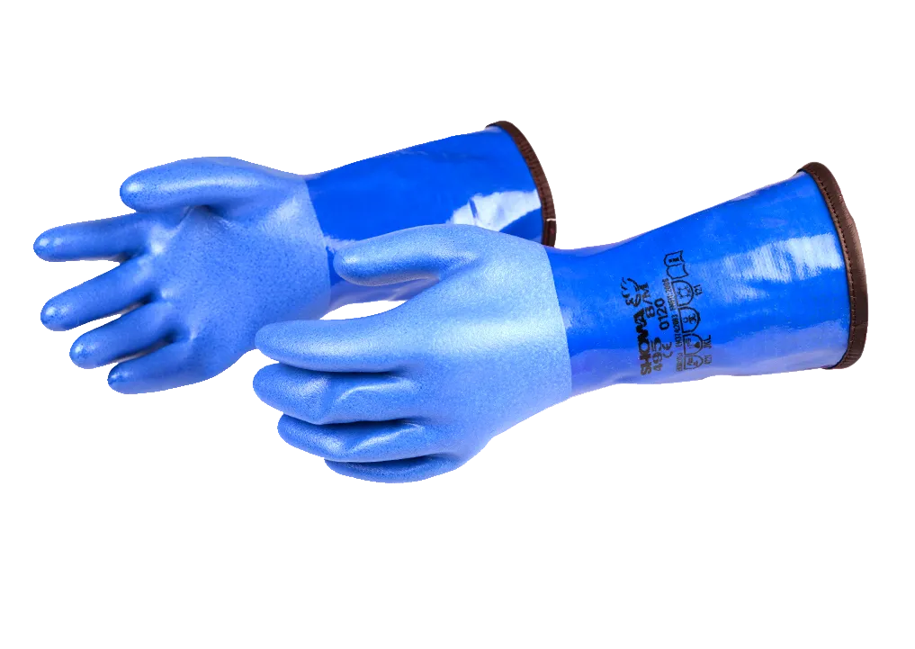 Showa 495 Blue Dry Gloves - Medium and X-Large