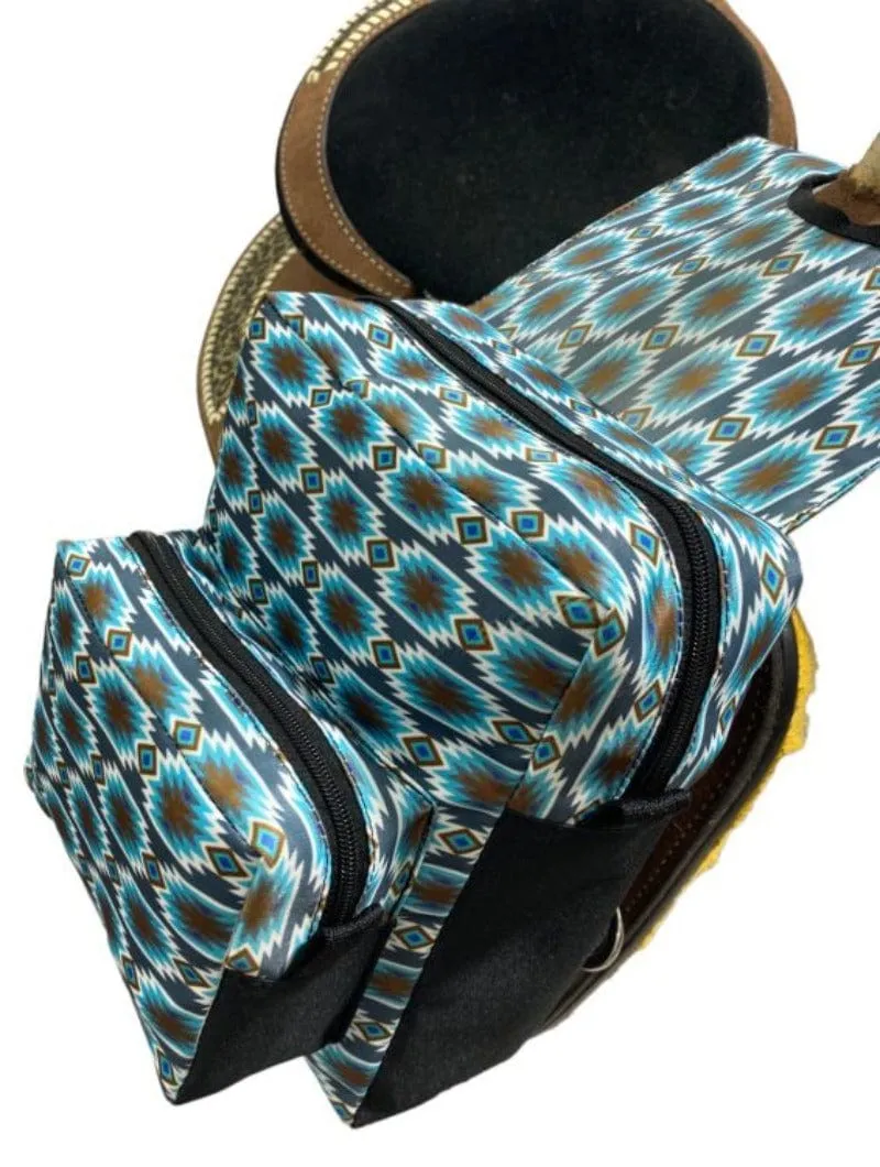 Showman Horn Bag Blue Aztec