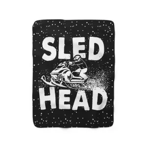 Sled Head Sherpa Fleece Blanket