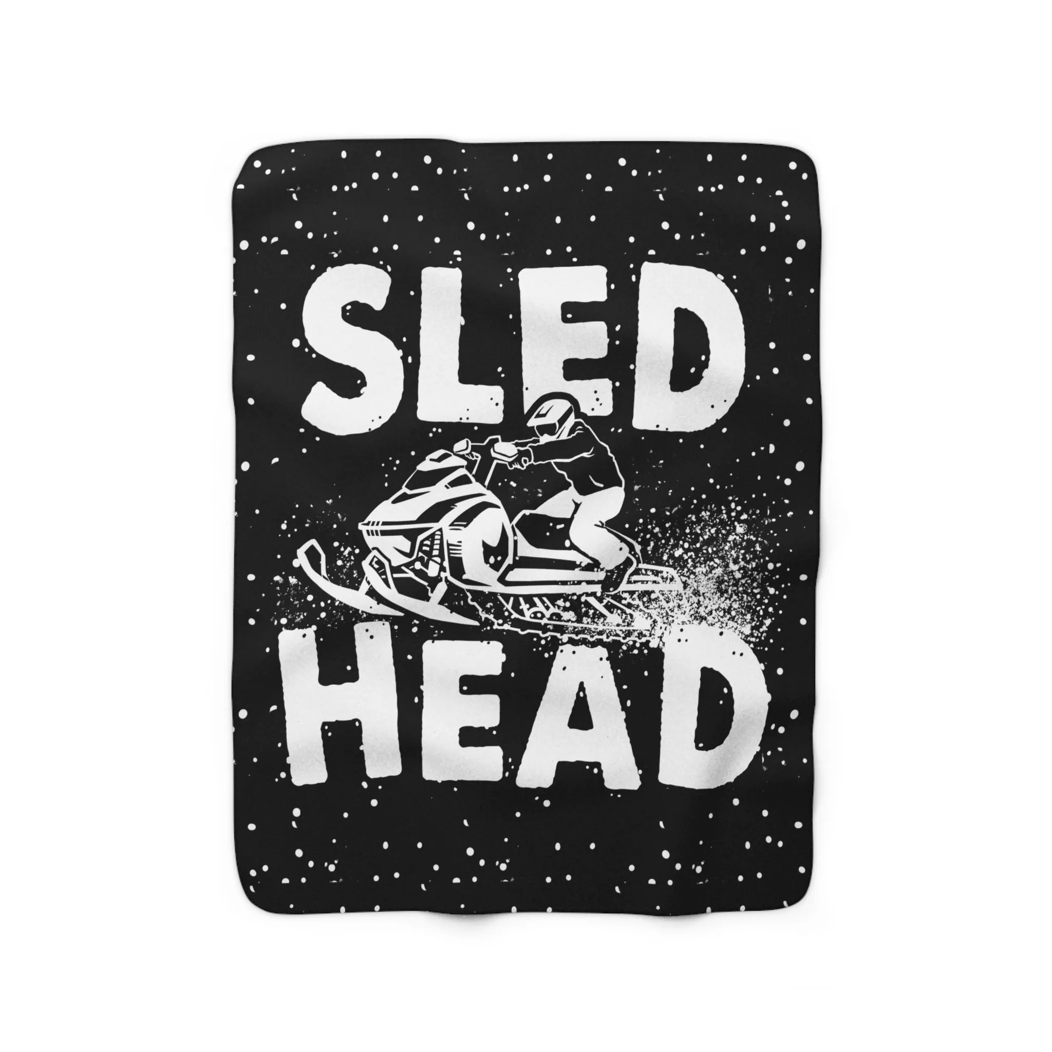 Sled Head Sherpa Fleece Blanket