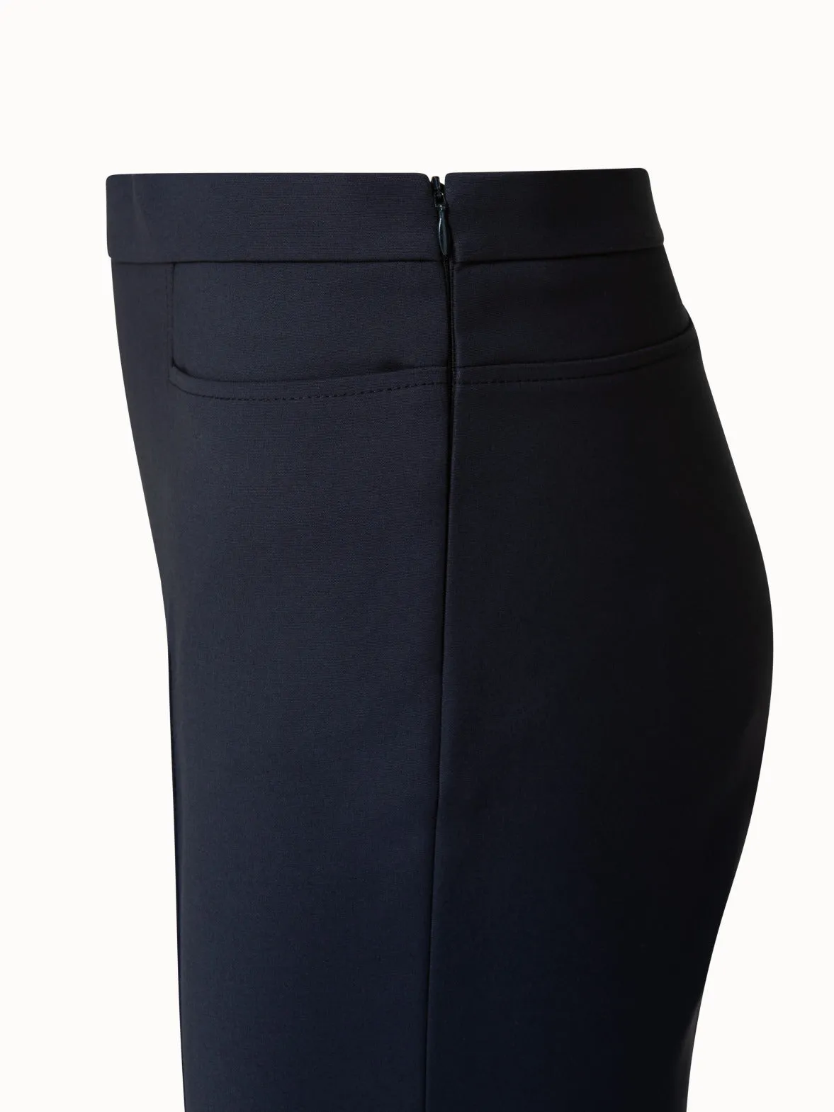 Slim Ankle-Length Cotton Techno Stretch Pants