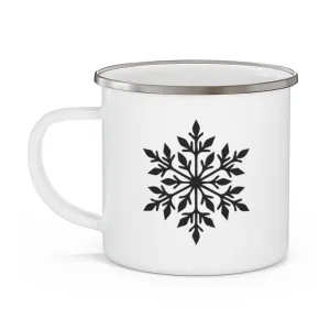 Snowflake Enamel Camping Mug