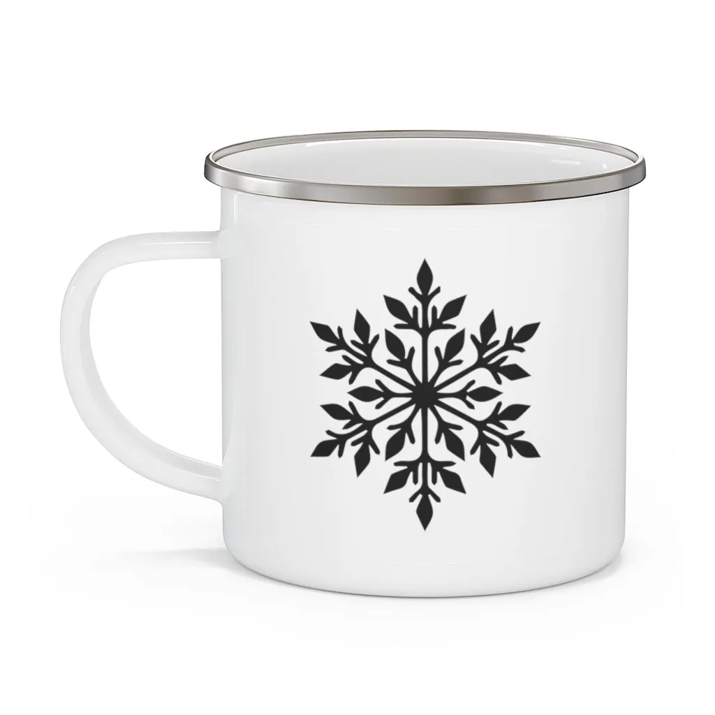 Snowflake Enamel Camping Mug