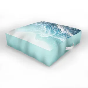 Soft Turquoise Ocean Dream Waves Outdoor Floor Cushion