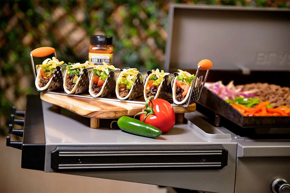 Stainless Steel Taco Rack Holder with Handles (FREE & FAST SHIPPING)