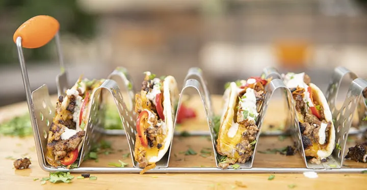 Stainless Steel Taco Rack Holder with Handles (FREE & FAST SHIPPING)